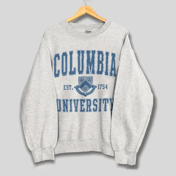 Vintage Columbia University Logo Sweatshirt, EST 1754 Columbia University Shirt - Picture 1 of 2
